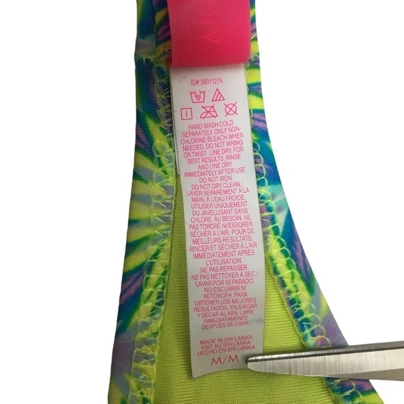 VICTORIA’S SECRET Bikini Tube Twist Top Ruched Bottoms Floral Multicolor Medium - Picture 6 of 16